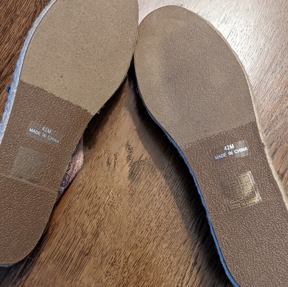 Monroe & Main Espadrille Paisley Slides Size 11.5 - Picture 6 of 6